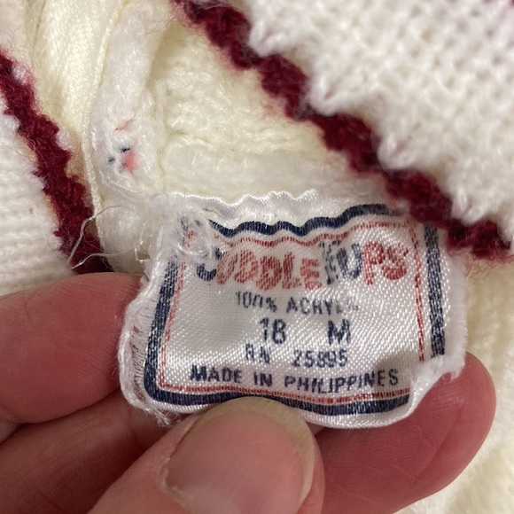 Vintage cuddleups zip back hooded sweater size 12m - Picture 6 of 6